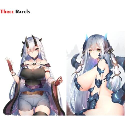 Three Ratels F442 Chixiao Cleavage Horns Sticker For Car-Styling Anime Decal Sexy Auto Stickers Vinyl Laptop Decora