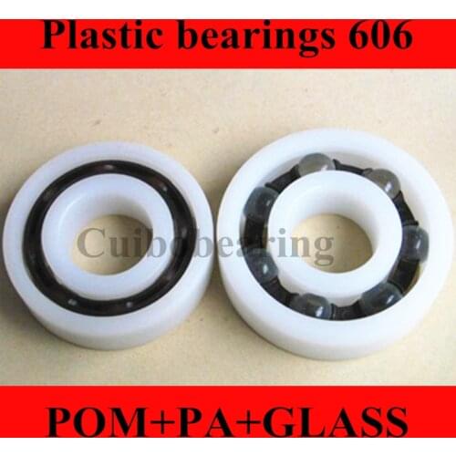 10pcs POM Plastic bearings 606 with Glass balls 6x17x6 mm nylon bearing