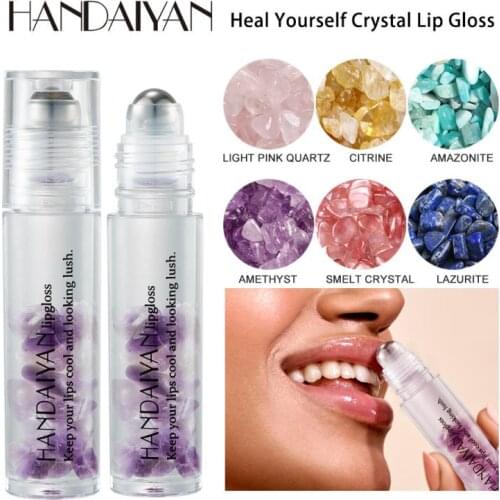 Crystal Jelly Gloss Plump Lip Gloss Lip Plumper Makeup Big Lip Balm Moisturizer Plump Volume Shiny Vitamin E Mineral Oil TSLM1