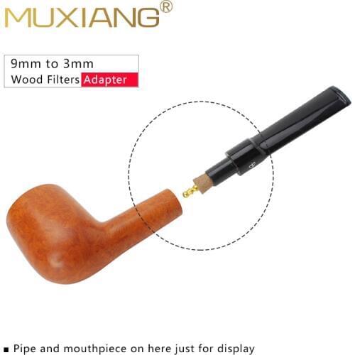 RU-MUXIANG 3/ 5/10 Pcs/lot Wood 9mm to 3mm Metal Filter Adapter Smoking Pipe Accessories Filter Changer fg0011