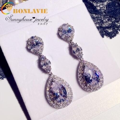 BONLAVIE Earrings Cobblestone Luxury Long Earrings Anti-allergy Long Earrings for Women
