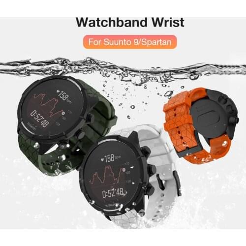 For Suunto 9 Baro Titanium Silicone Replacement Watchband Wrist Band Strap Copper Bracelet Compatible with Suunto Spartan Baro