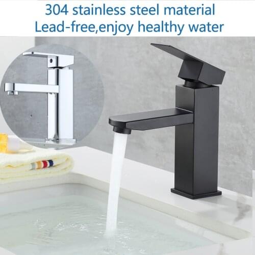 Basin Sink Bathroom Faucet Deck Mounted Hot Cold Water Basin Mixer Taps Matte Black Lavatory Sink Toilet Deck Mounted Tap