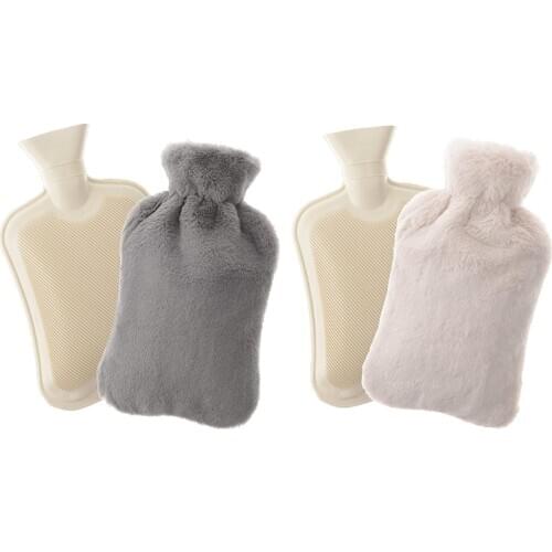 1800ml Cute 2 Balls Plush Cover Hot Water Bottle Anti-scald Hot-water Bag