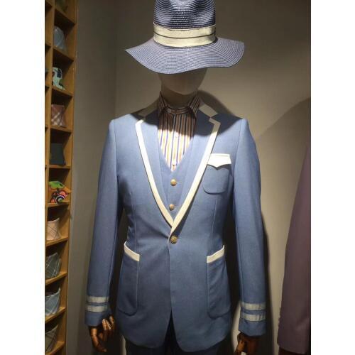 2020 Latest design classic blue wedding suit for men suits slim fit Blazer best man party tuxedo 3 piece Jacket + vest + pants