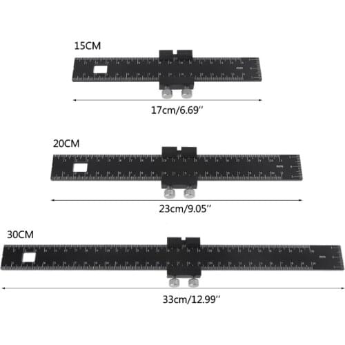 C63E Precision Pocket Ruler Woodworking by Clear Style | Inch and Metric Indicators Professional Woodworking T Track Ruler