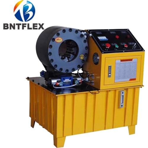 Transport to Russia Only BNT51F type 380v 220V 3kw yellow 51mm hydraulic hose press/ brake hose crimping machine