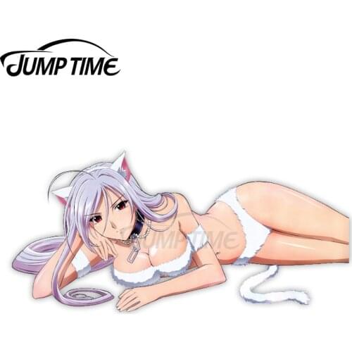 Jump Time 13 x 4.4cm For Mokaav Sexy Anime Girl Car Stickers Scratch-Proof Decal Personality Creative Car Door Protector Decor