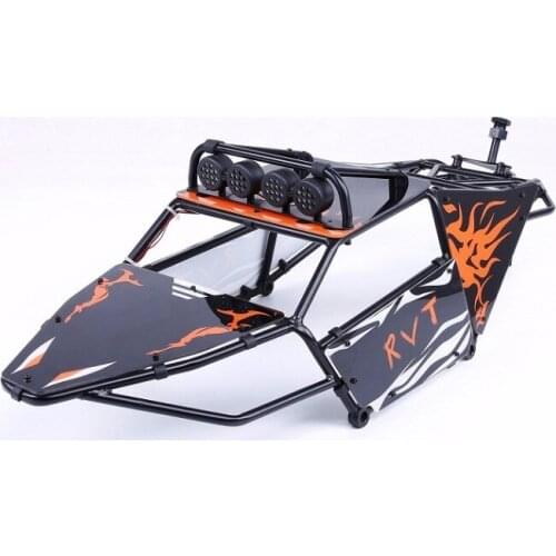 1/5 scale rc baja parts Rovan rc car spare parts metal roll cage with shell and top LED lights for 5T/5SC truck 85291