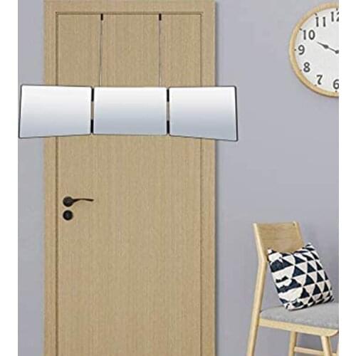 Trifold Hair Cutting Mirror Self Styling Mirrors with Adjustable Height Telescopic Hook Makeup Tool Household Portable Hanging