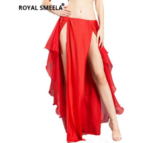 Hot Sale New double slit belly dancing skirts sexy swing Belly dance performance dress lotus skirt belly dance costume -6810