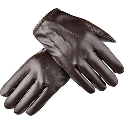 Women PU Leather Gloves Female Gloves Sheepskin Windproof Faux Leather Girls Motorcycle Gloves Winter Outdoor Sport