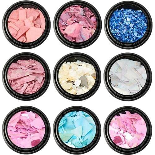 1 Box 3D Rhinestones Shell DIY Gems Charming Mix Nail Art Decoration Filling UV Resin Epoxy Mold Making Filling For DIY Jewelry