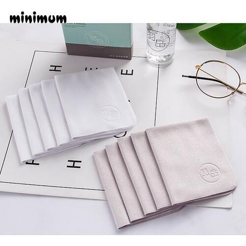 10 pcs/lots white and gray Chamois Glasses Cleaner Microfiber Glasses Cleaning Cloth For Lens Phone Screen Cleaning Wipes