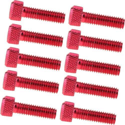 10 Pieces M6x20MM Aluminum Alloy Hex Key Socket Head Cap Screws Red