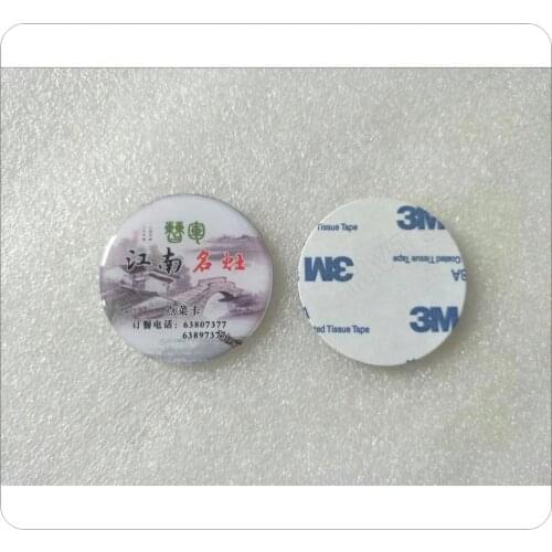 100pcs Free shipping EM4305 pvc Epoxy NFC Tag with 3M adhensive tape