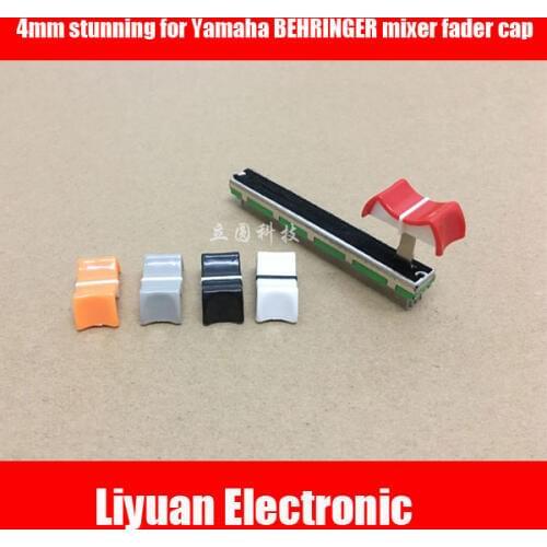 100pcs Cool for Yamaha BEHRINGER Mixer Straight Slide Potentiometer Fader Cap 4mm Hole Fader Push Cap