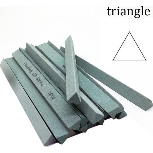 180#-1200# triangle oil stone strip Green carbon Knife whetstone 150*12mm