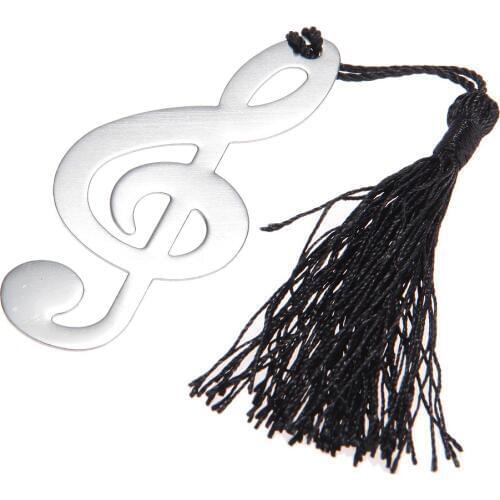 2 PCS of Fashion Music Note Alloy Bookmark Novelty Document Book Marker Label Stationery