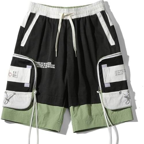 2021 Summer New Loose Cargo Shorts Mens Sports Multi-Pocket Breathable Casual Patchwork Beach Surfing Summer Lightweight Pants