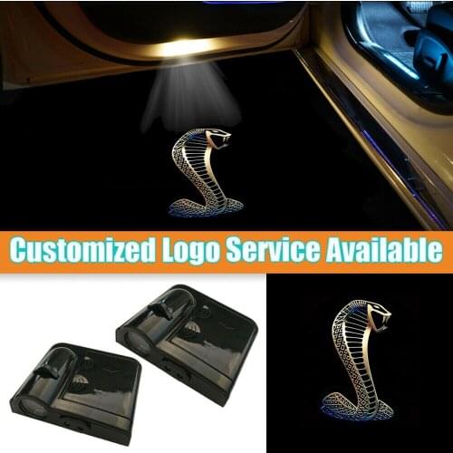 2x Cobra Logo Infrared LED Light Car Door Welcome Projector for Mustang Shelby