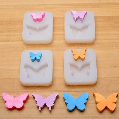 4 Pcs/Set Butterfly Epoxy Resin Mold Car Aromatherapy Plaster Silicone Mould DIY Crafts Jewelry Ornaments Mold