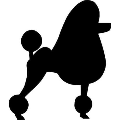 8.3*9.5CM Poodle Dog Vinyl Decal Creative Car Stickers Car Tail Styling Decoration Black/Silver S1-0383