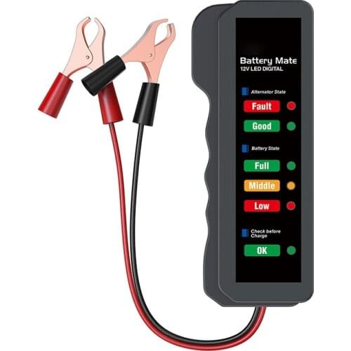 2020 BM310 Car Battery Tester 12V Digital circuit tester Test 6 LED Lights Display for auto car Accessories High Quality