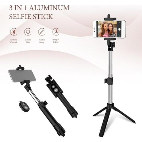 Wireless Bluetooth Selfie Stick Tripod Extendable with Detachable Wireless Remote Control Tripod Stand for iPhone/Samsung/Huawei