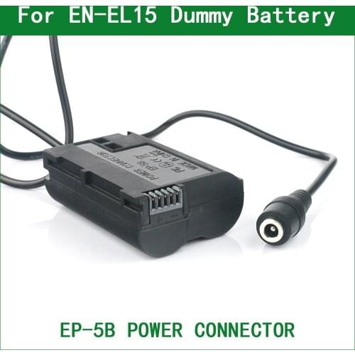 EP-5B DC Coupler Power Connector EN-EL15 Dummy Battery for Nikon D7000 D7100 D7200 D7500 Z5 Z6 Z7 1 V1