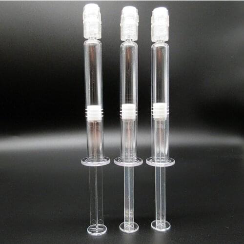 Hot sale product airless cosmetic bottle 3ml injection syringe shape package for hyaluronic acid,empty syringe 200pcs/lot