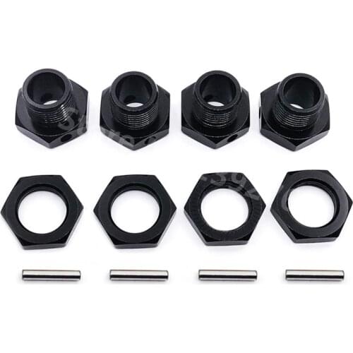 HSP 1/8 Spare Parts Tires Adapter Wheel Nut 4pcs/lot 17mm Aluminum Hex Hubs with Pins RC Car For 1/8 Nitro Ofna Hyper Buggy