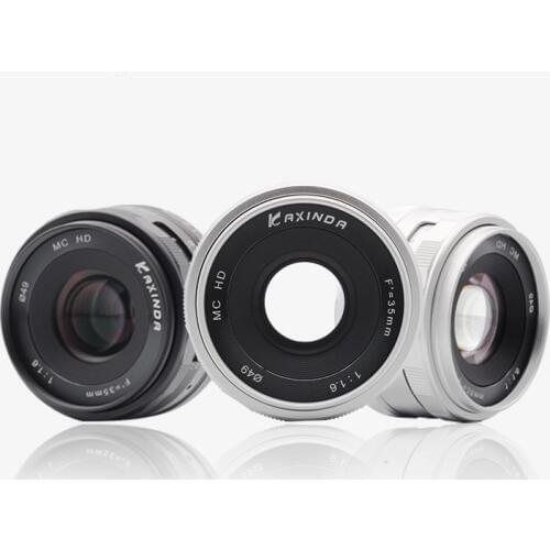 Kaxinda 35mm f/1.6 Standard Manual Prime Lens for Canon Sony Fujifilm Olympus Panasonic Mirrorless Camera