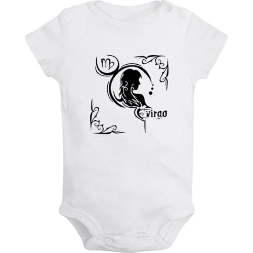 Constellation Taurus Virgo Sagittarius Pisces Leo Tribal Tattoo Design Newborn Baby Outfits Jumpsuit Infant Bodysuit Clothes
