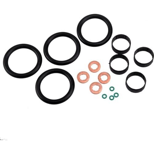 16pcs/Set Car Fuel Injector Seal Washer O-ring Manifold Seal Kit Fit for Ford Fiesta Fusion 1.4 Duratorq TDCi 2002- 2007 2008