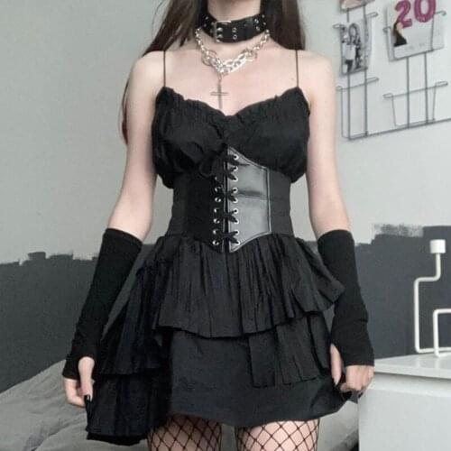 Punk Push Up Corset Black White Corset Goth Waist Corsets Harajuku Waist Clips For Dresses Vintage Waist Shaper