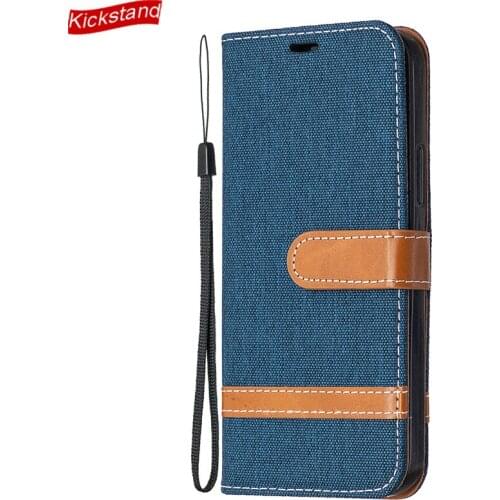 Jeans Pattern Leather Case for Samsung S21 FE S20 Ultra S10 S9 S8 Plus S7 Edge Note 20 10 8 Cover Flip Kickstand Card Slot Shell