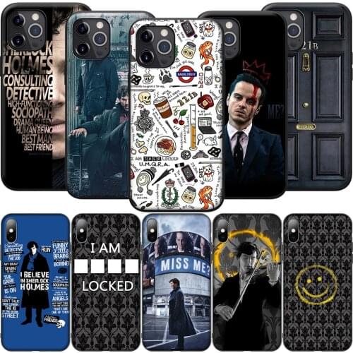 GX1 221B Sherlock Benedict Silicone Soft Case for iPhone 12 Mini 11 Pro XS Max XR X 8 7 6 6S Plus 5 5S SE 2020