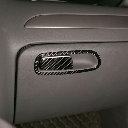 Soft Carbon Fiber Car Interior Glove Box Switch Sticker Trim For Audi A4L/A5 2009-2016 Accessories