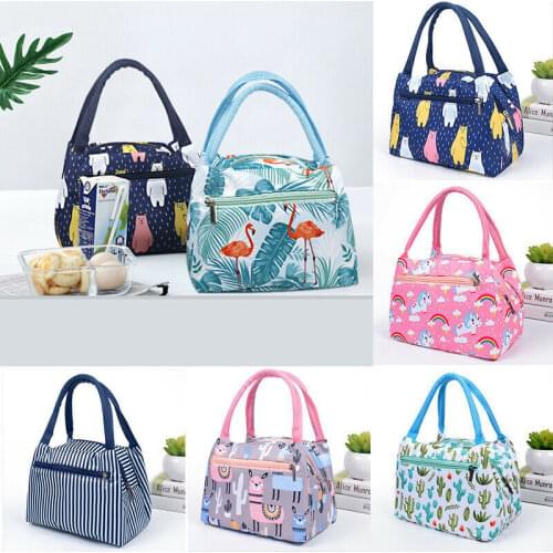Newest Adults Women Portable Thermal Insulated Lunch Bag Kids Girl Picnic Waterproof Tote Cooler Lunch Box Bag Dropshipping