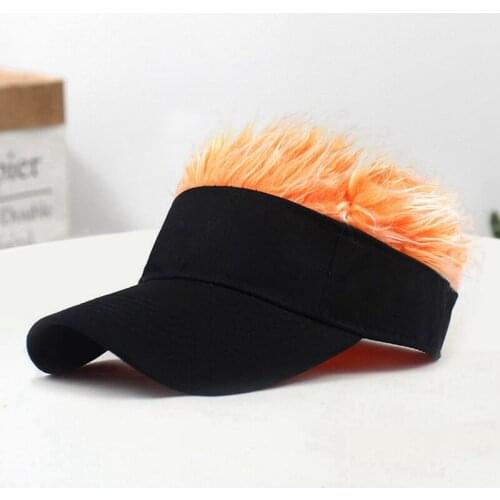 Novelty Fake Hair Wig Letter Classic Hats Unisex Baseball Hat Cap Sport Hats Peaked Cap Sun Visor Caps