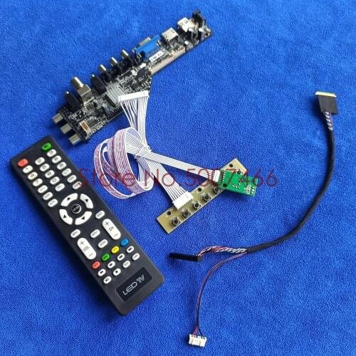 Fit CLAA140WB01 CLAA140WB01A CLAA140WB11A TV digital AV VGA USB DVB 1366*768 upgrade 40 pin LVDS screen LCD drive board Kit
