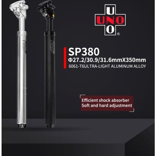 UNO Bike Suspension Seatpost 27.2/30.9/31.6mm MTB Bicycle Shock Absorber Seat Tube 350mm Aluminum Oil Pressure Damping Seats Rod