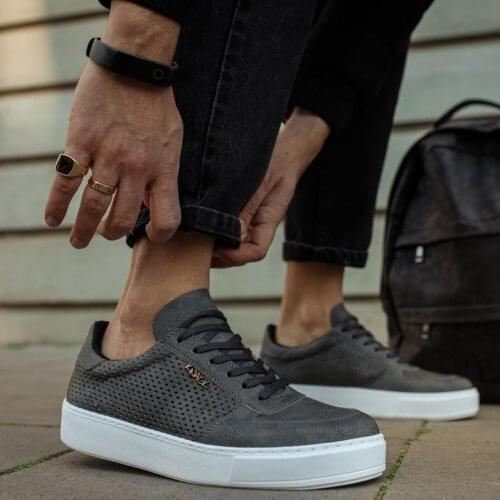 Knack Daily Shoes 011 Gray Male Seasonal Comfortable Orthotic Insole Sneaker Spring and Summer Fashion Sport Lace-Up Style