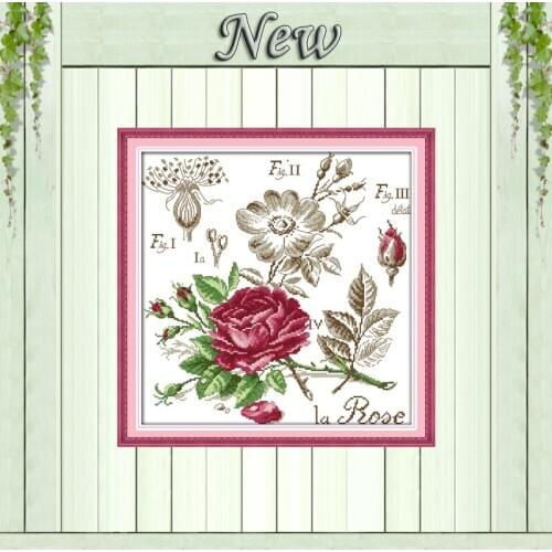 Roses love home wall decor painting counted printed on canvas DMC 14CT 11CT Chinese Cross Stitch Needlework Sets Embroidery kits