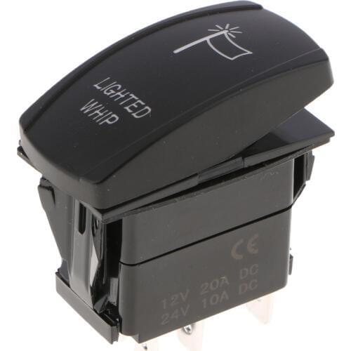 RV Car Boat 12V 20A 24V 10A Push Roker Toggle Switch Self Locking Resetting