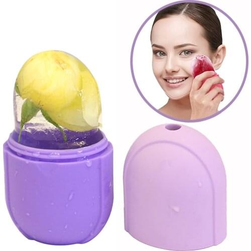 Skin Care Beauty Lifting Contouring Tool Silicone Ice Cube Trays Ice Globe Ice Balls Face Massager Facial Roller Reduce Acne