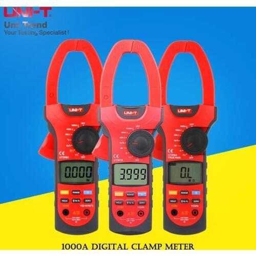 UNI-T UT207A/UT208A/UT209A/UT207/UT208/UT209 1000A Digital Clamp Meter; AC/DC 1000A True RMS Ammeter