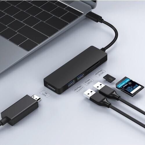 USB C Hub 5 IN 1 Type C Adapter USB C Hub Macbook accessories USB Hub Splitter usb c type c 3.1 hub iPad pro hub