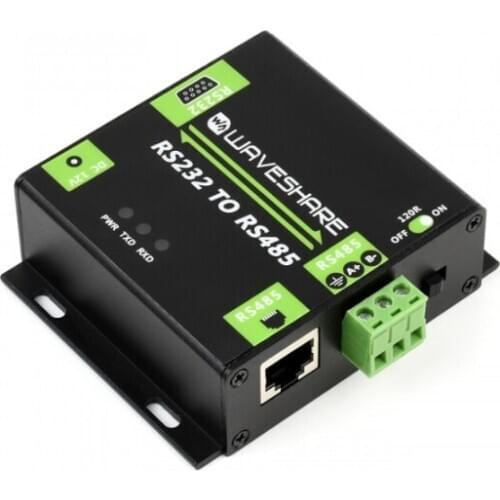Waveshare Industrial grade isolated RS232 TO RS485 converter,Optional US/EU power plug